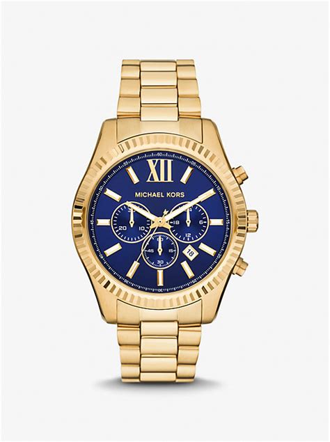 mk8280 michael kors watch|oversized lexington gold tone watch.